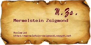 Mermelstein Zsigmond névjegykártya